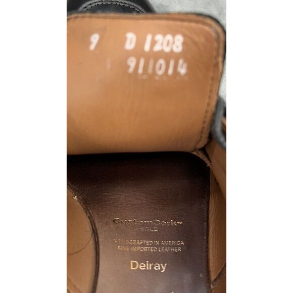 Allen Edmonds Delray Mens 9 D 1208 Black Leather Split Toe Derby Dress Shoes - Picture 14 of 14